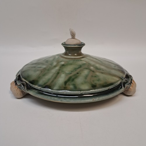 #250511 Oil Lamp  Green $16.50 at Hunter Wolff Gallery